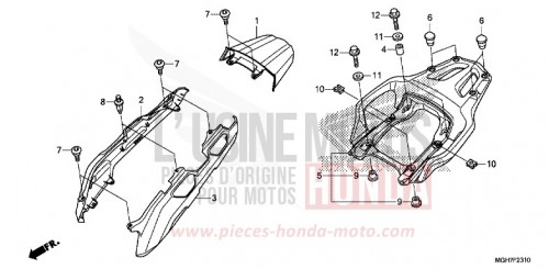 REAR COWL/CARRIER VFR1200XF de 2015